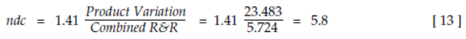 ndc = 1.41 = 1.41 = 5.8 [ 13 ]