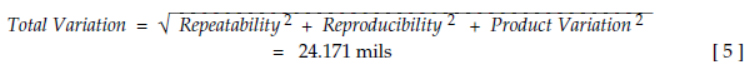 Total Variation =  = 24.171 mils [ 5 ]