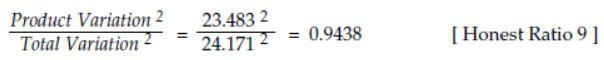 = = 0.9438 [ Honest Ratio 9 ]