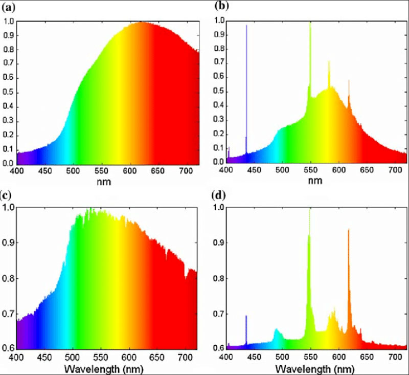 spectral power distribution vs. spectral distribution comparison