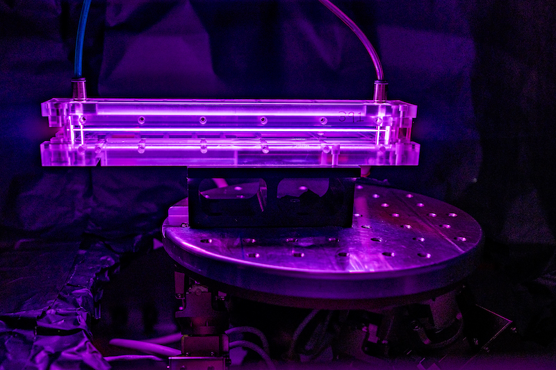 A 20-centimeter-long capillary discharge waveguide, used at BELLA Center to guide high-intensity laser pulses, and applied to set their record thus far for accelerating electrons: 8 billion electron volts (GeV). (Credit: Thor Swift/Berkeley Lab)