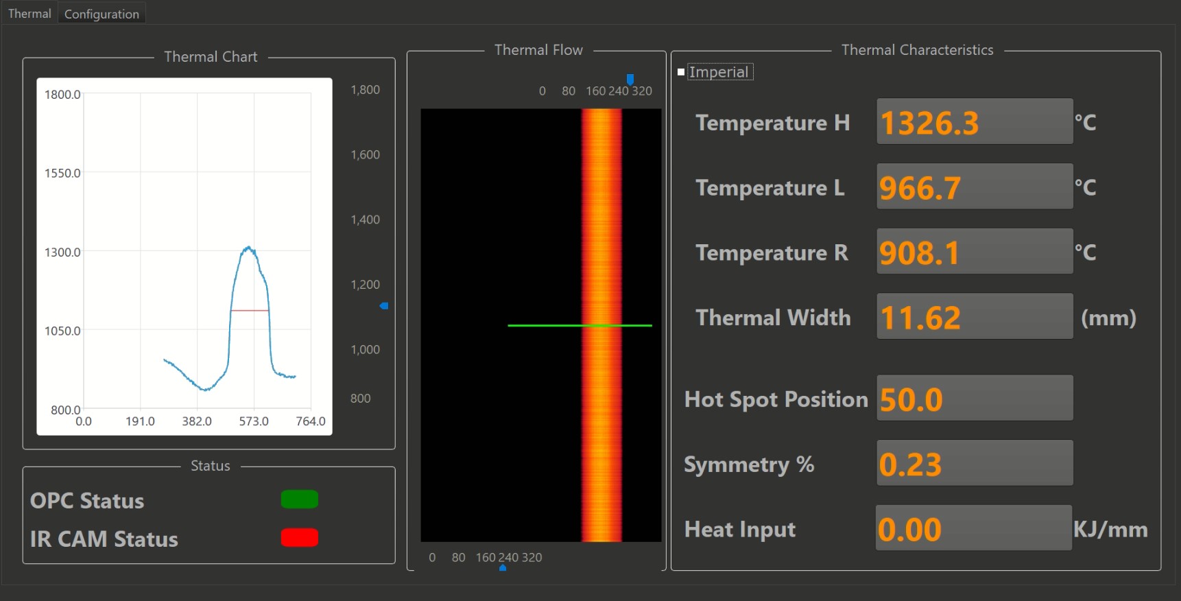 Thermal HMI scan screen shot