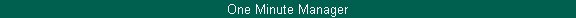  One Minute Manager 